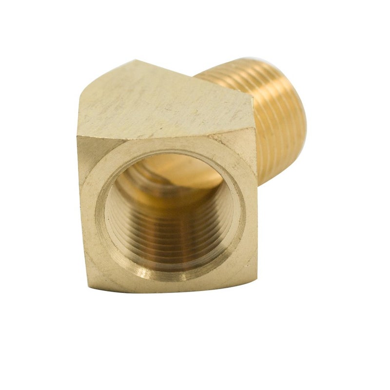 Legines 45 Degree Street Elbow 1/4" NPT Male x 1/4" NPT Female Brass Pipe Fitting (Pack of 2) - Image 2